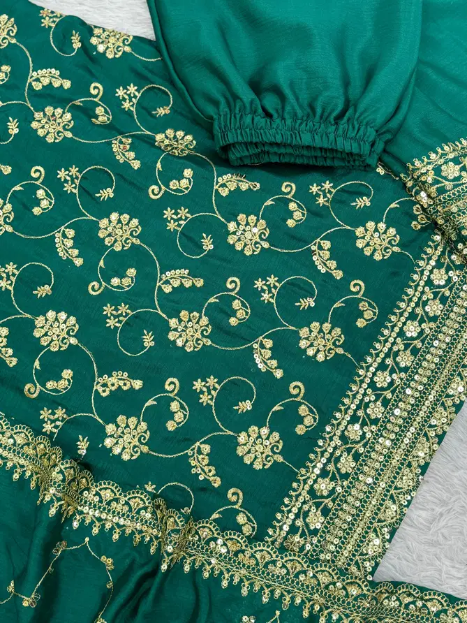 AK 572 CHINON Silk Kurti With Bottom Dupatta Wholesale Online